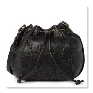 Frye Vivian Leather Bucket Bag in Black - NEW